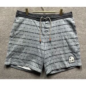 Howler Brothers Tranquilo Shorts Men 34 Gray Sweats Southwestern Print Lace Up